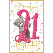 Amazing 21st Birthday Photo Finish Me to You Bear Card Image Preview